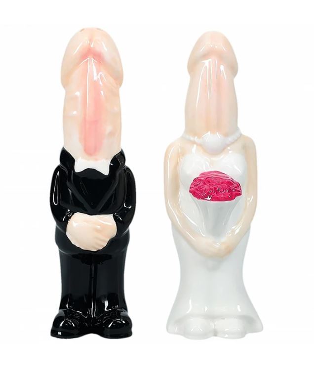 THE DICKHEADS SALT AND PEPPER SHAKER FLESH