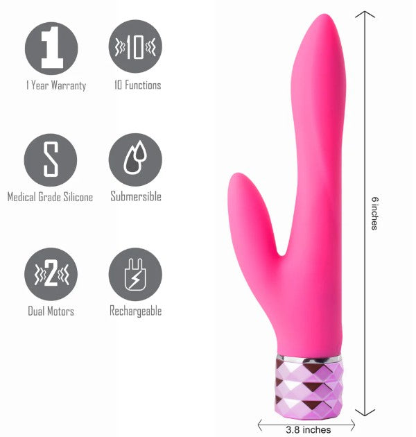 VICTORIA - VIBRATEUR DOUBLE - ROSE - MAIA