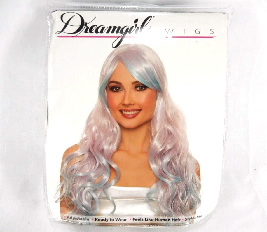 LONG WAVY LILAC/BLUE PERRUQUE