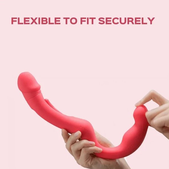 HARMONY DUO - APP CONTROLLED STRAPLESS STRAP-ON - RED