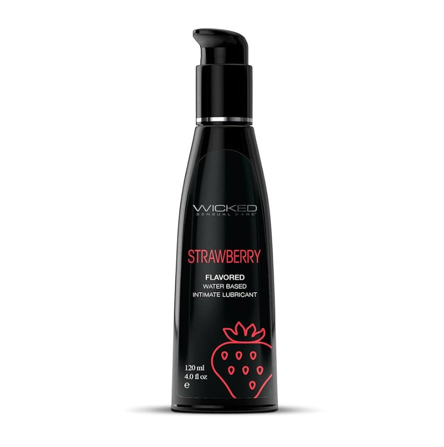 WICKED -STRAWBERRY WATERBASED FLAVORED LUBE 4OZ