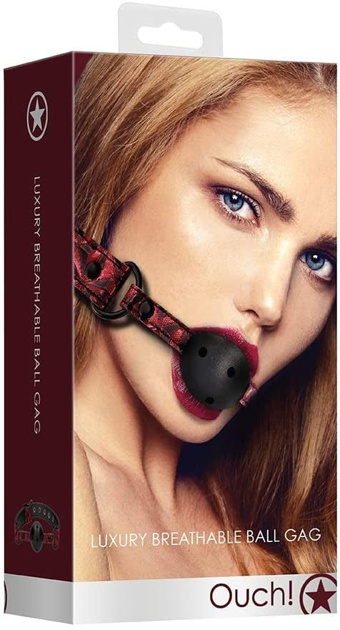 OUCH! - BREATHABLE LUXURY BALL GAG - BOURGOGNE