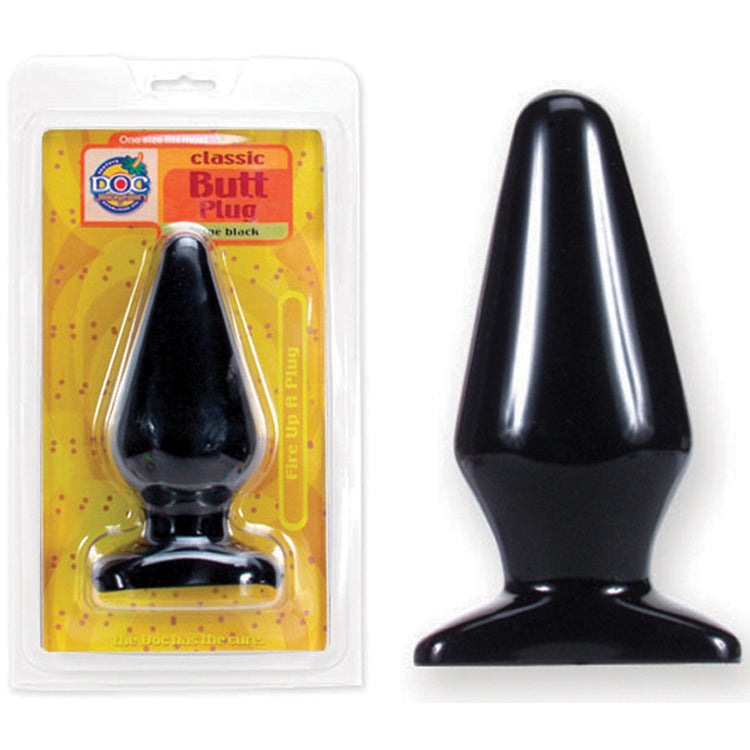 CLASSIC BUTT PLUG 6" BLACK