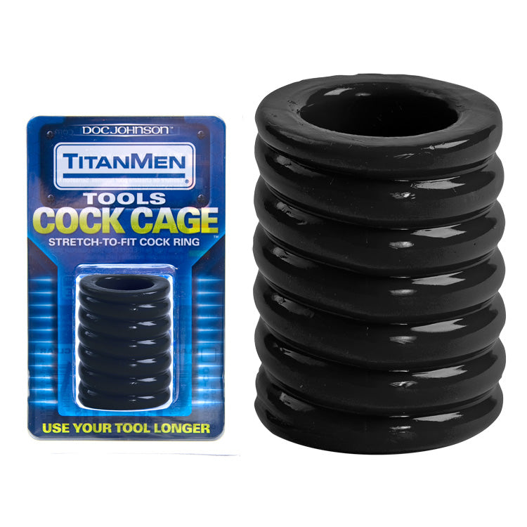 TITANMEN TOOLS COCK CAGE NOIR