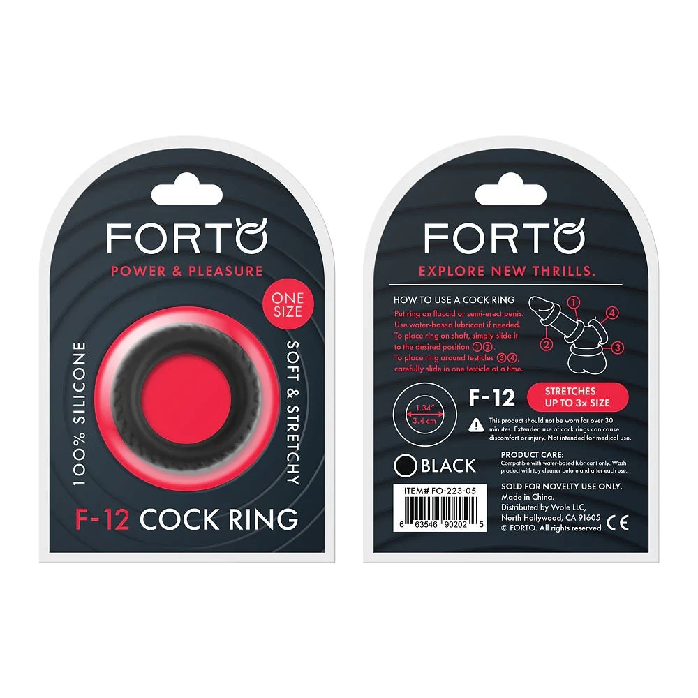 FORTO - ANNEAU D'ERECTION - F-12 - NOIR