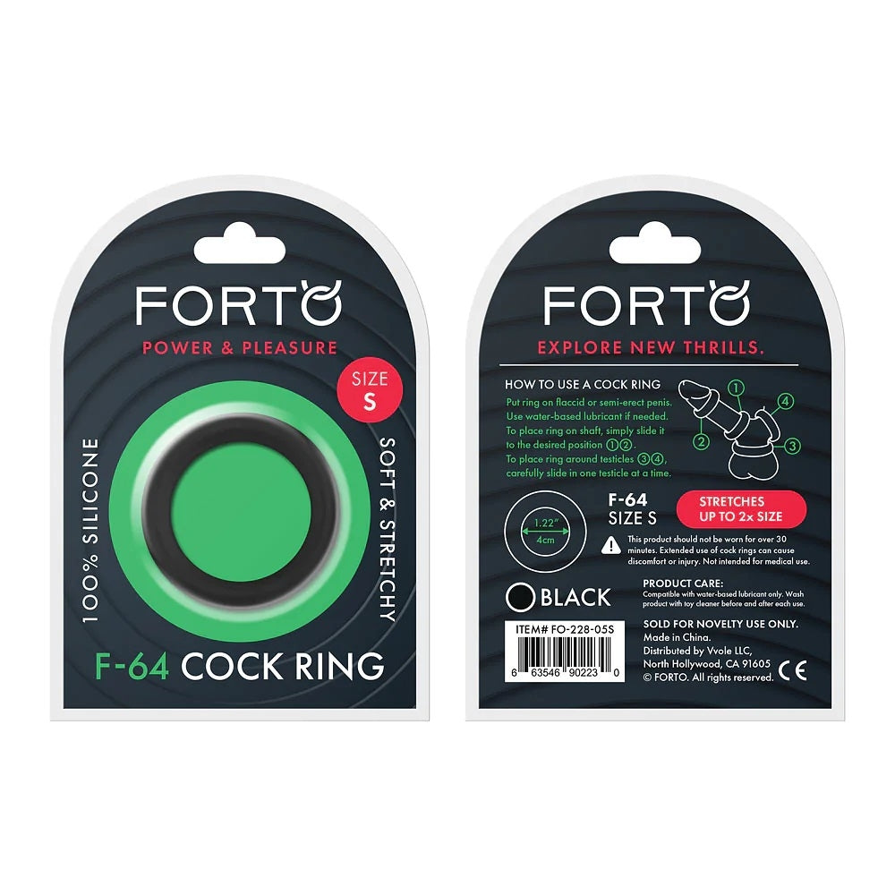 FORTO - ANNEAU D'ERECTION - F-64 - SMALL - NOIR