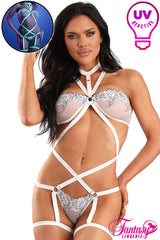 GLOW - NIGHT VISION - TEDDY DESIGN CROISÉE EN DENTELLE