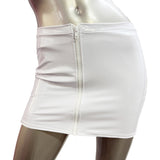 LA PVC - JUPE LONGUE AVEC ZIPPER BLANC