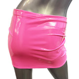 LA PVC - JUPE LONGUE AVEC ZIPPER ROSE