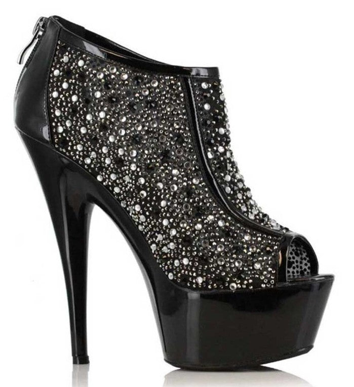 6''STILETTO BOTTINE AVEC DIAMANTS