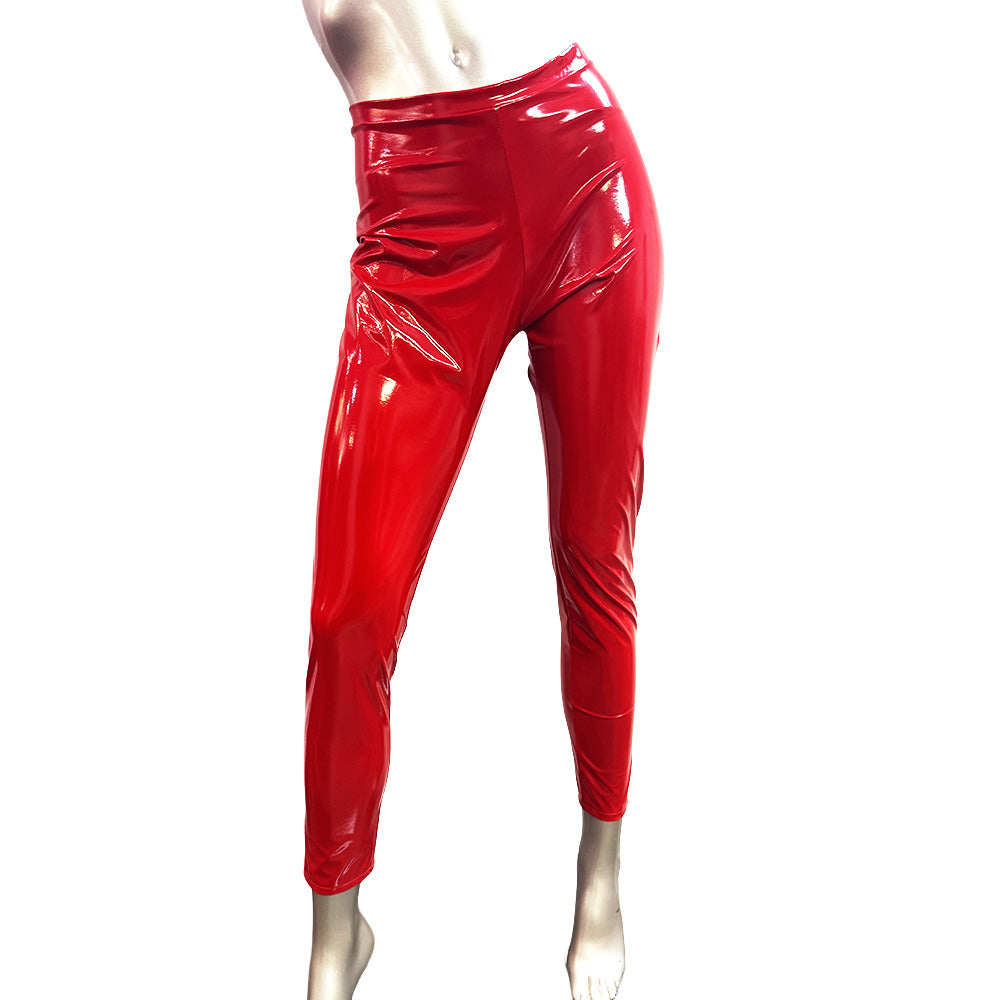 LA PVC- DOMINATRICE BAS PANTALON ROUGE