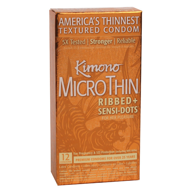 KIMONO - MICROTHIN RIBBED SENSIDOTS - BOITE 12 UNITES