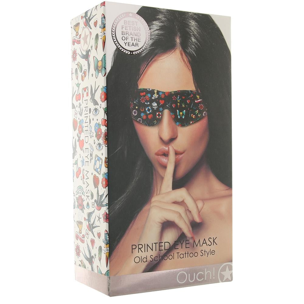 OUCH! PRINTED EYE MASK - OLD SCHOOL TATTOO
