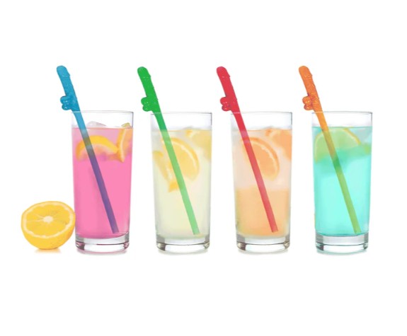 PAILLE PÉNIS MULTICOLORE