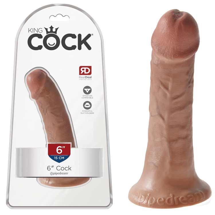KING COCK - 6'' COCK - TAN