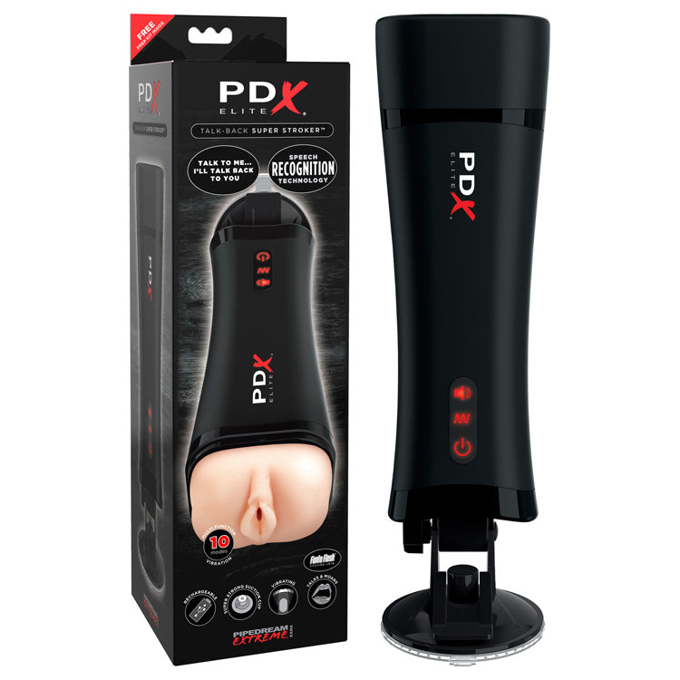 PDX ELITE TALK-BACK SUPER STROKER
