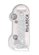 REALROCK - 9 '' REALISTIC DILDO WITH BALLS - TRANSPARENT