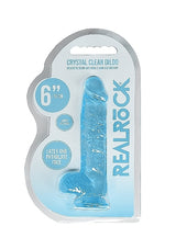 REALROCK - 6'' REALISTIC DILDO WITH BALLS - BLEU