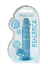 REALROCK - 7'' REALISTIC DILDO WITH BALLS - BLEU