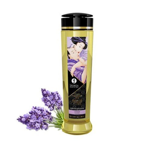 SHUNGA HUILE À MASSAGE - SENSATION - LAVANDE