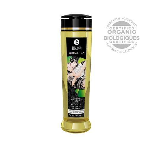 SHUNGA HUILE À MASSAGE - ORGANICA - SANS AROMES NI PARFUM