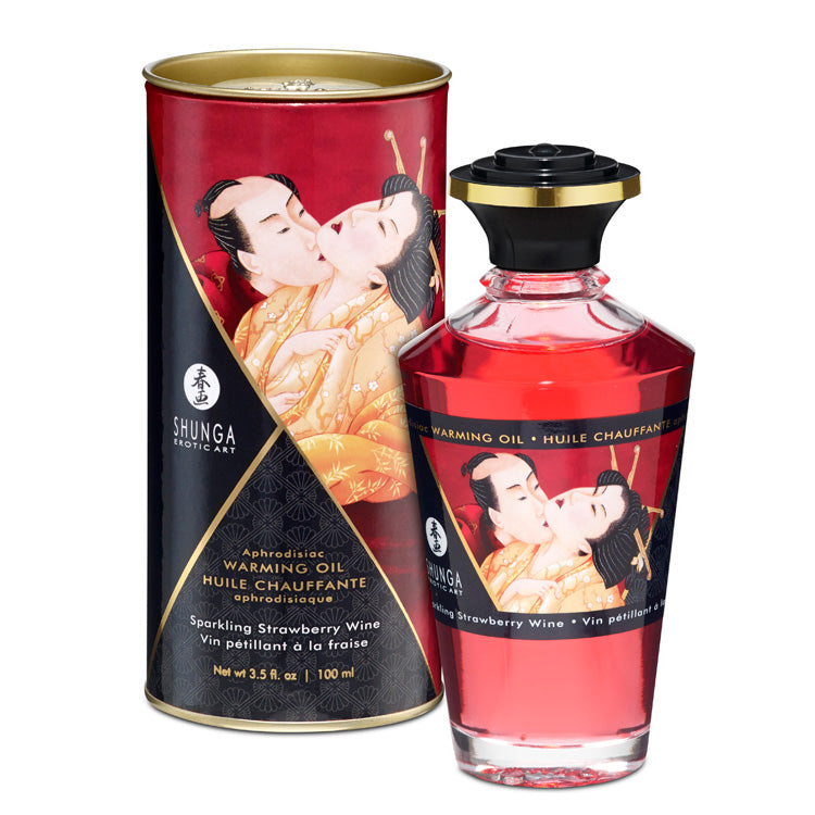 SHUNGA HUILE CHAUFFANTE VIN PÉTILLANT À LA FRAISE