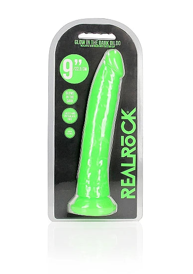 SLIM DILDO 9'' - GLOW IN THE DARK