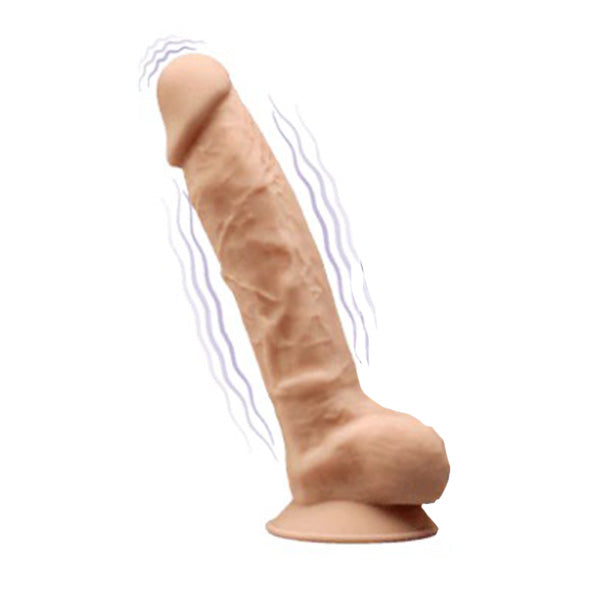 8 POUCES DILDO RÉALISTE AVEC VIBRATION + MANETTE - SILEXD