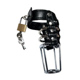 CAGE - LEATHER COCK AND BALL CAGE