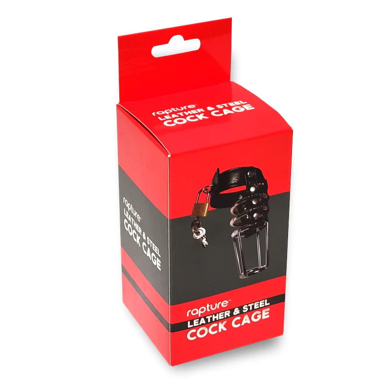 CAGE - LEATHER COCK AND BALL CAGE