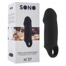 N037 STRETCHY THICK PENIS EXTENSION BLACK SONO